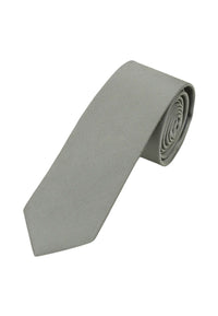 (Mint) Uni Seidenkrawatte Herren 6cm schmal aufgerollt