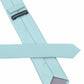(Aqua) Rückseite der Seidenkrawatte in Aqua mit Etikett und Schlaufe, Detail