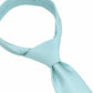 (Aqua) Seidenkrawatte in Aqua, Detailansicht des gebundenen Knotens
