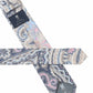 (Dunkelblau) Krawatte Paisley Baumwolle – Rückseite mit Prince Bowtie Label