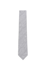 (Hellgrau) Krawatte Paisley Seide 6 cm – Gesamtansicht