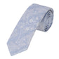 (Hellblau) Krawatte Herren Paisley Seide – gerollt