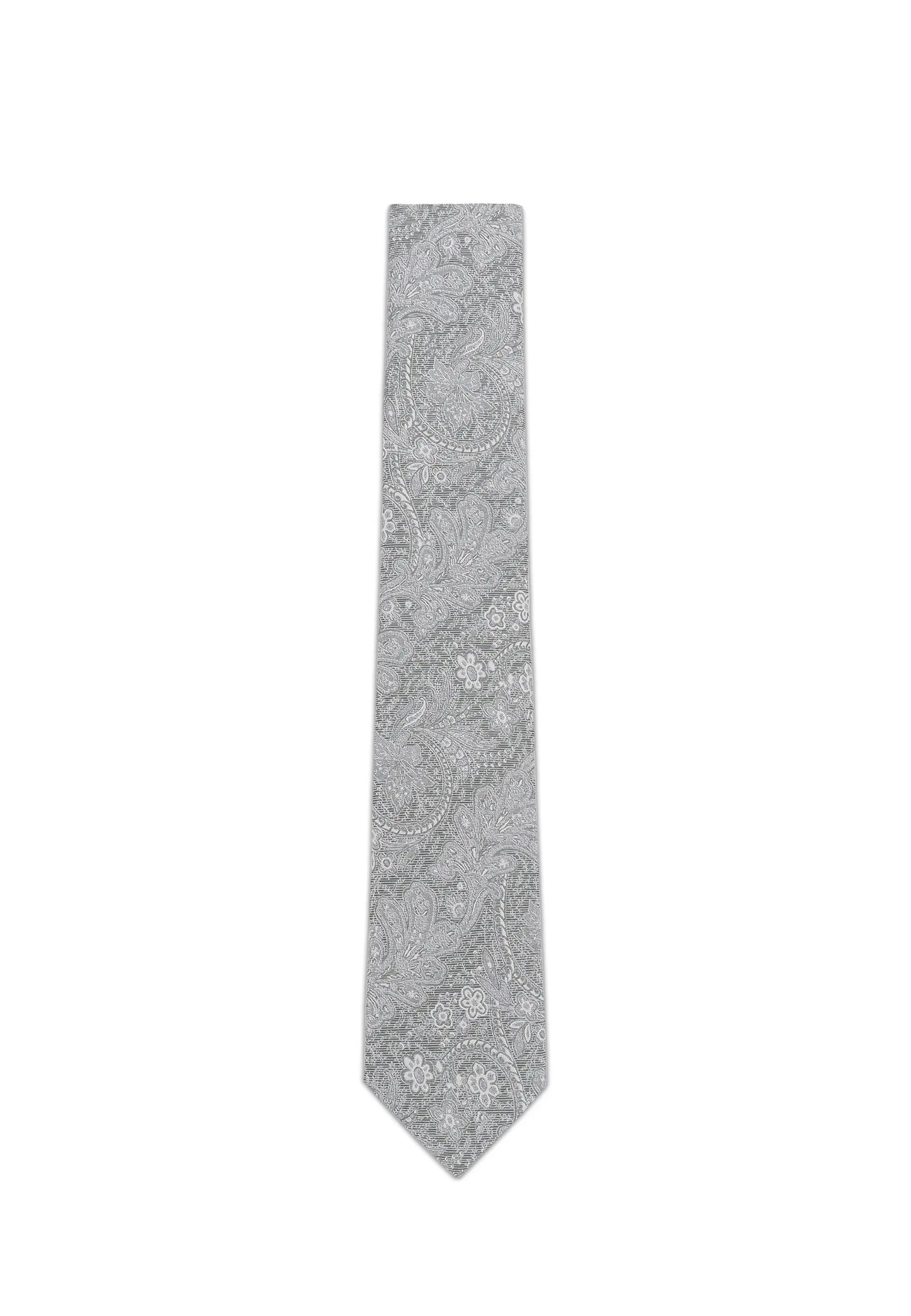 (Mint) Krawatte Paisley Seide 6 cm – Gesamtansicht