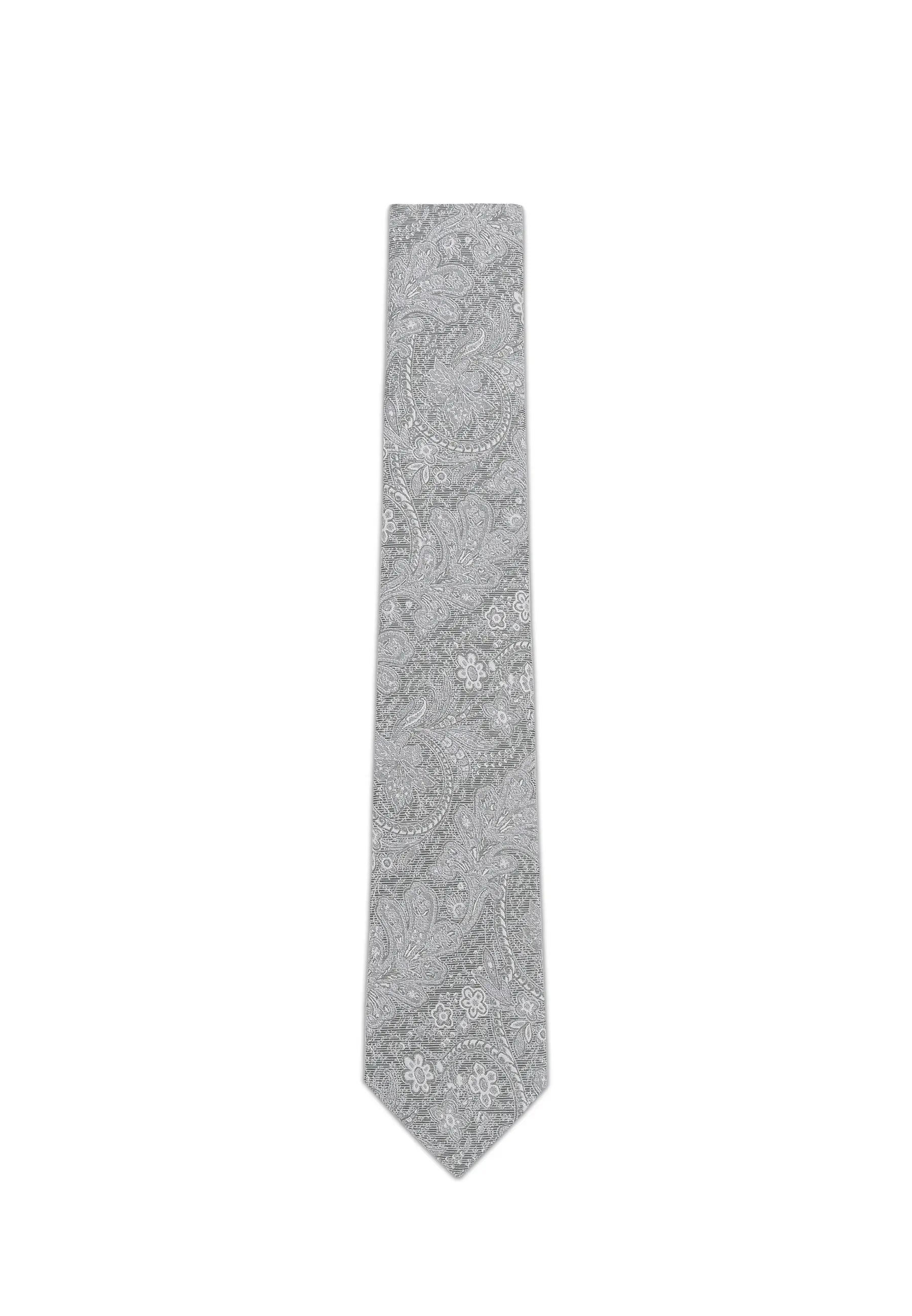 (Mint) Krawatte Paisley Seide 6 cm – Gesamtansicht