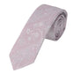 (Rosa) Krawatte Herren Paisley Seide – gerollt