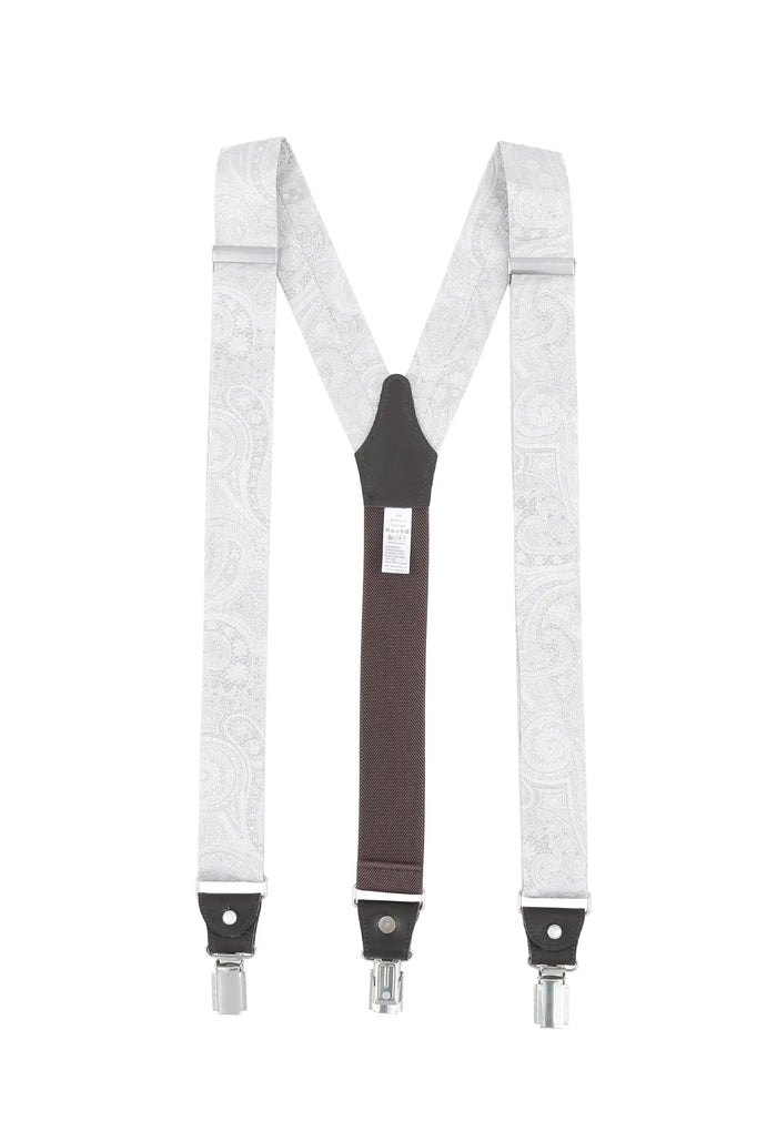 Hosenträger Set Herren Hochzeit mit Fliege & Einstecktuch – Paisley