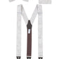 (Beige) Hosenträger Set Paisley Seide mit Fliege und Einstecktuch – Gesamtansicht Y-Form