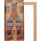 (Beige) Hosenträger Set Herren mit Fliege Tweed Wolle – Geschenkbox Prince Bowtie