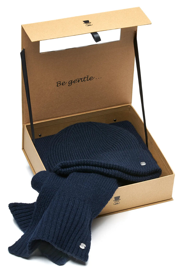 Schal Mütze Set Herren Wolle – Winterset Strick
