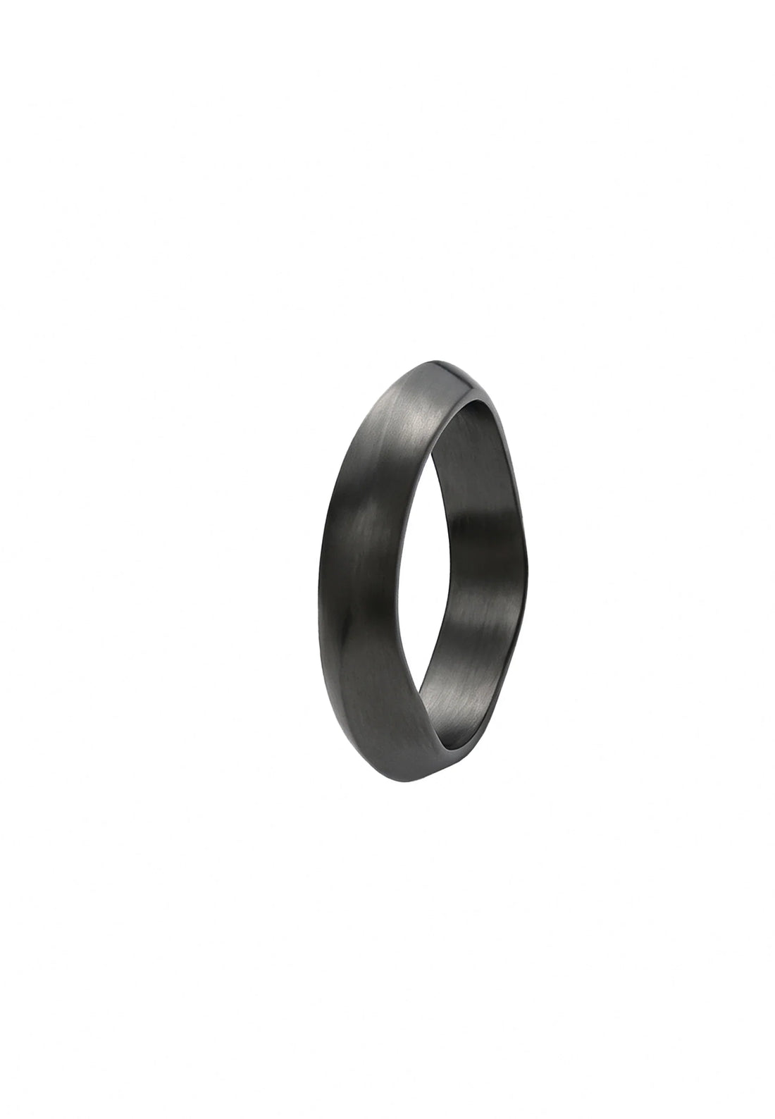 (Gun Metal) Ring aus Edelstahl – Regent – Frontalansicht