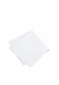 (Weiß) weisses einstecktuch herren 28x28 cm aus 100 prozent baumwolle uni schraeg gefaltet