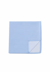 (Hellblau) Einstecktuch Herren aus 100% Seide Picoté 28x28cm Detailansicht