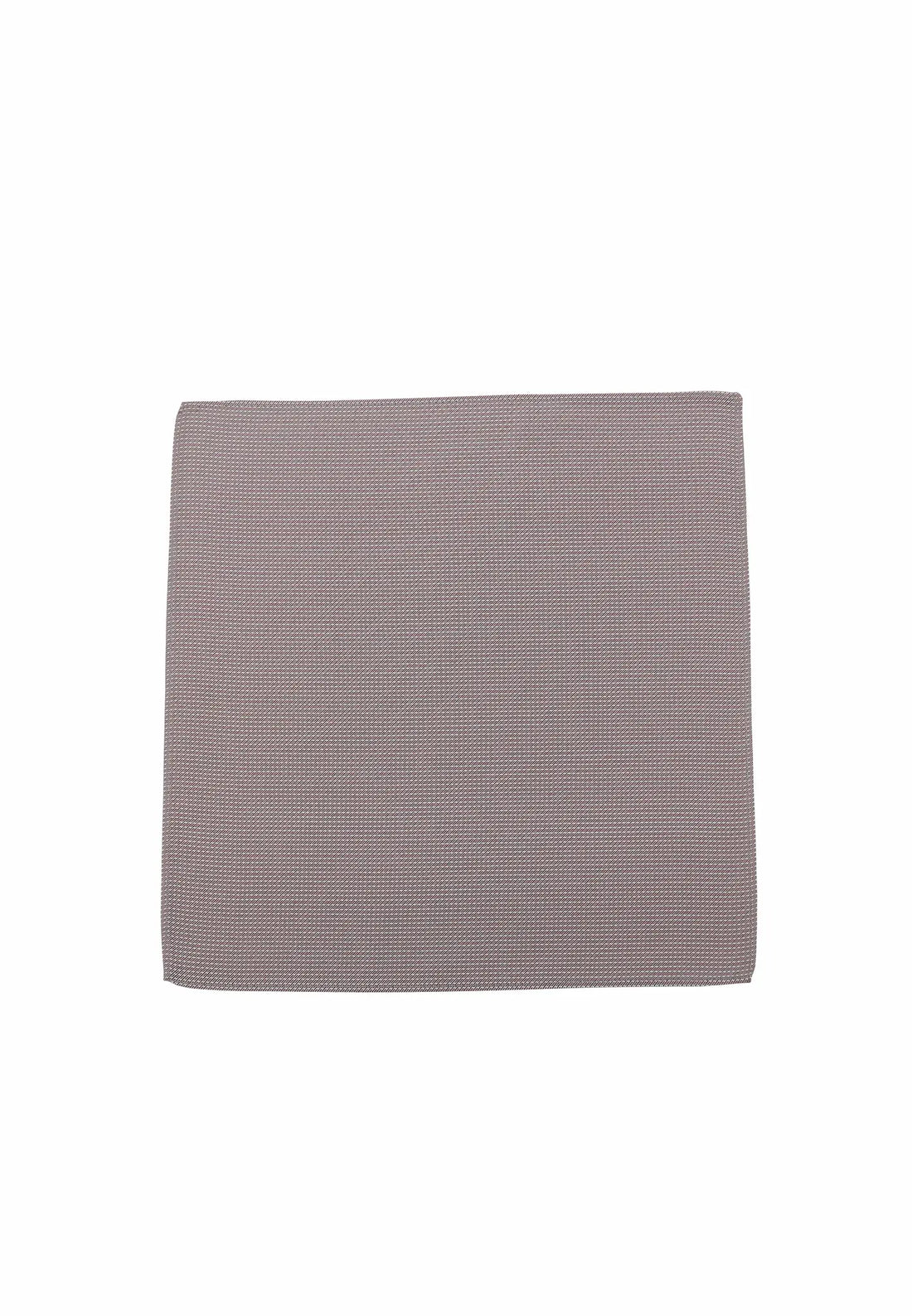 (Beige) Einstecktuch Herren aus 100% Seide Picoté 28x28cm flach