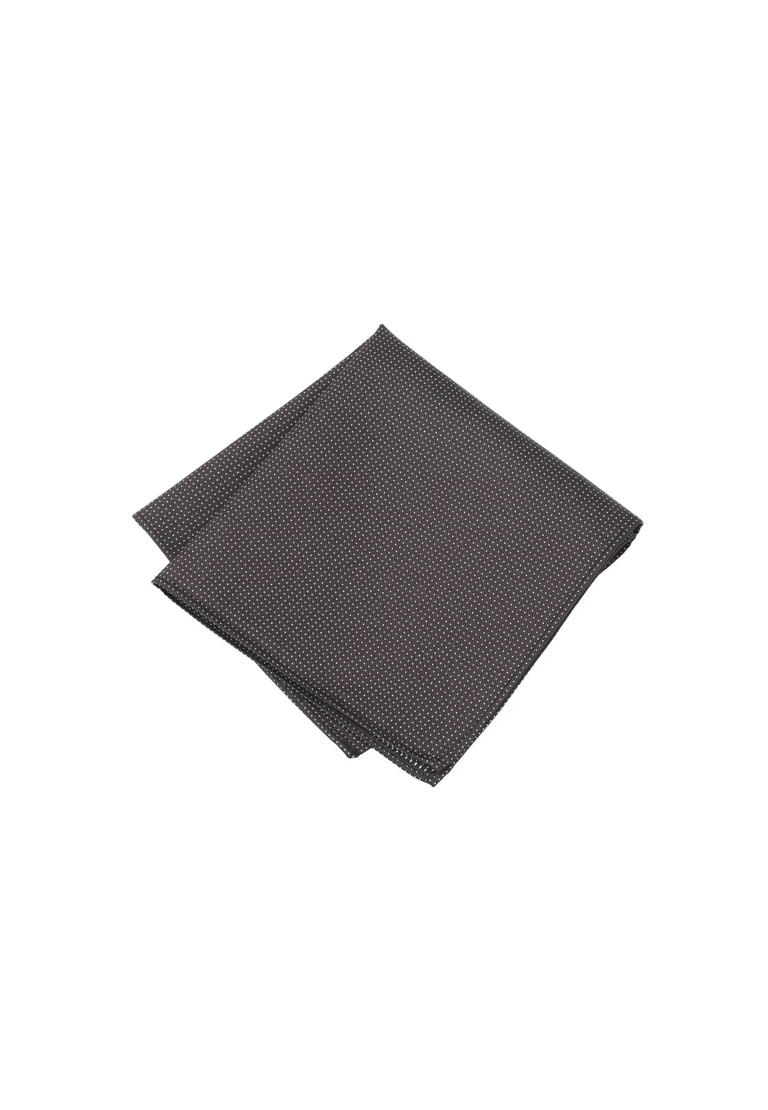 (Dunkelbraun) Einstecktuch Herren aus 100% Seide Picoté 28x28cm gefaltet