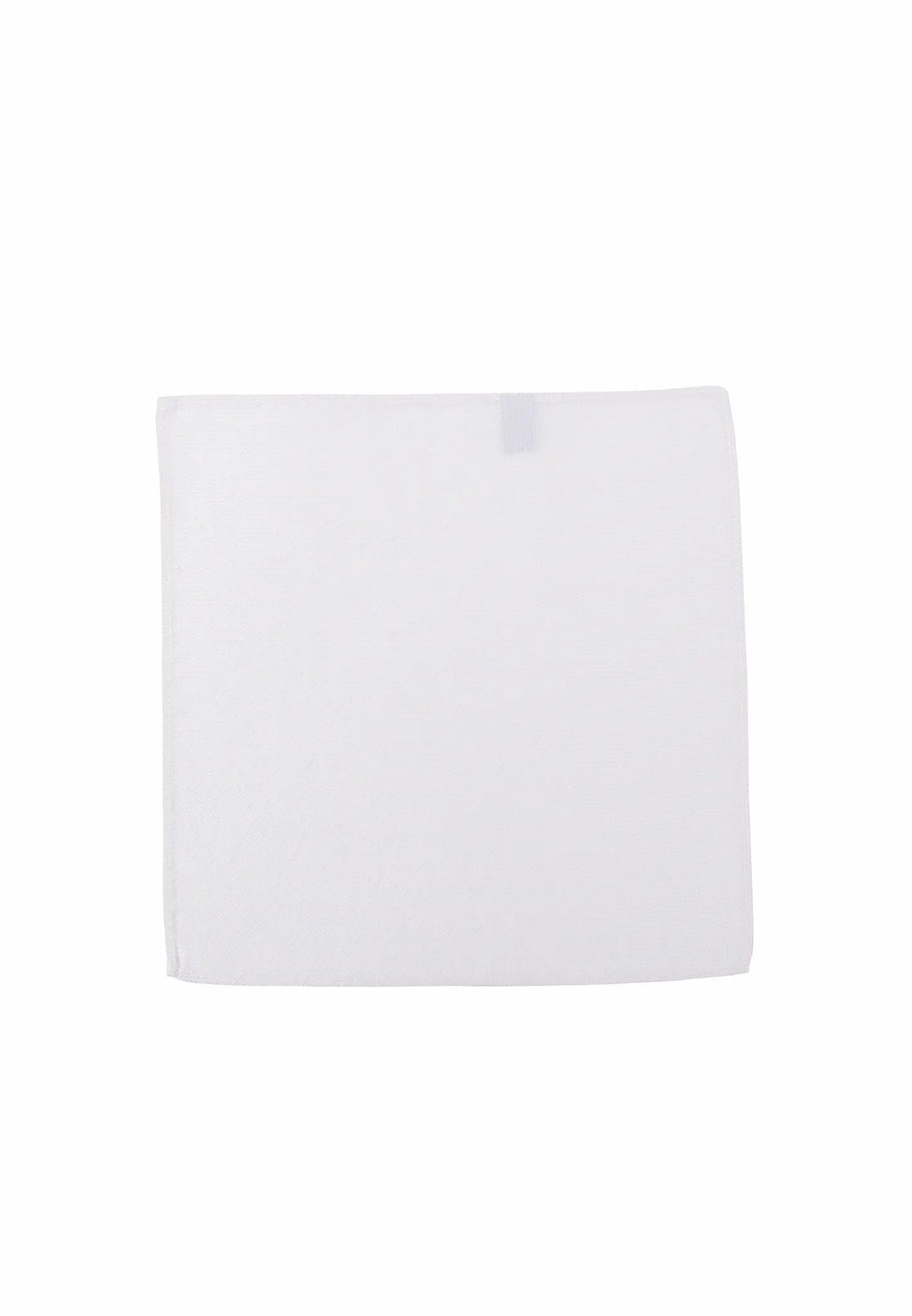 (Weiß) Einstecktuch Herren aus 100% Seide Picoté 28x28cm flach