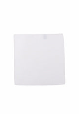 (Weiß) Einstecktuch Herren aus 100% Seide Picoté 28x28cm flach