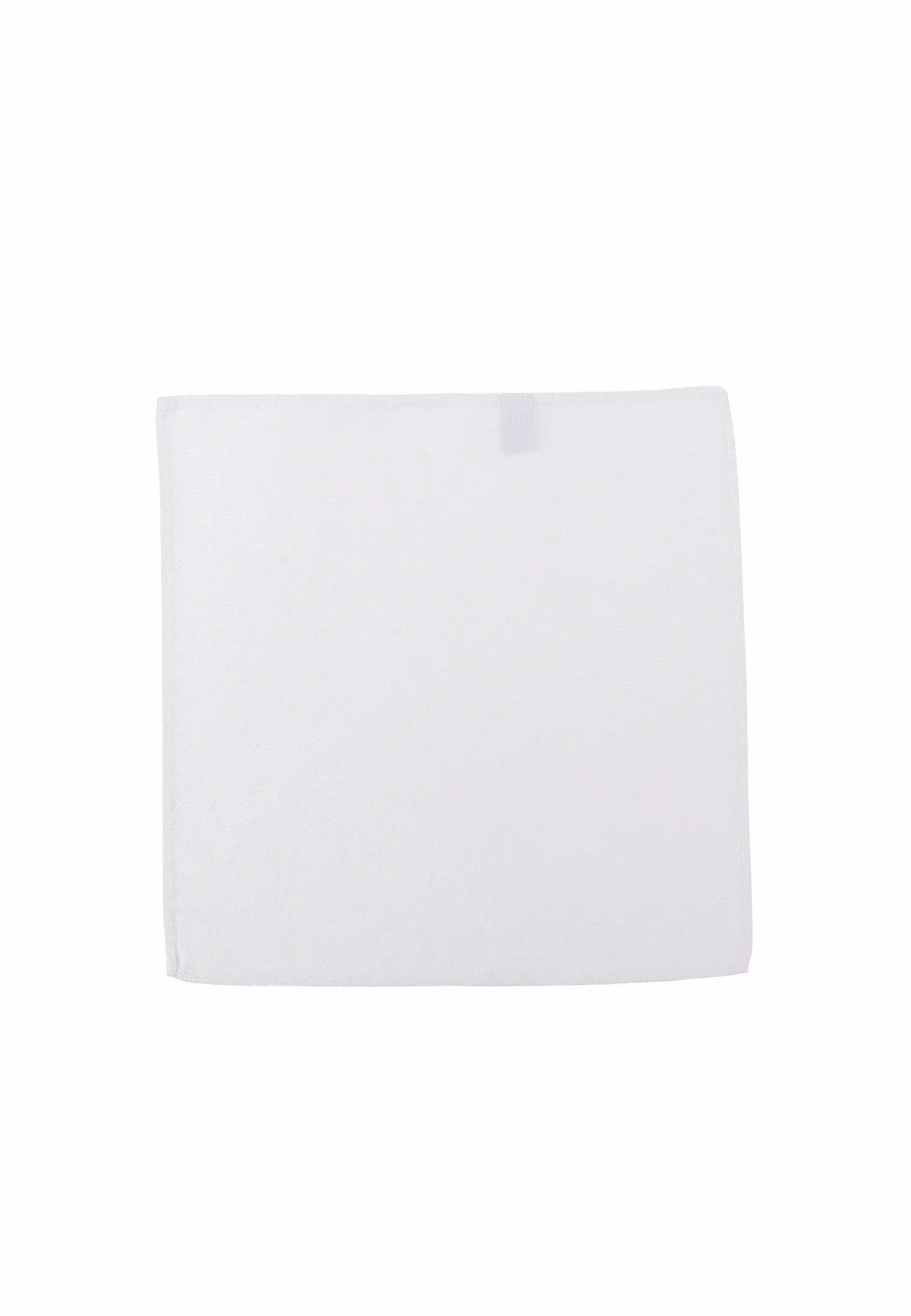 (Weiß) Einstecktuch Herren aus 100% Seide Picoté 28x28cm flach