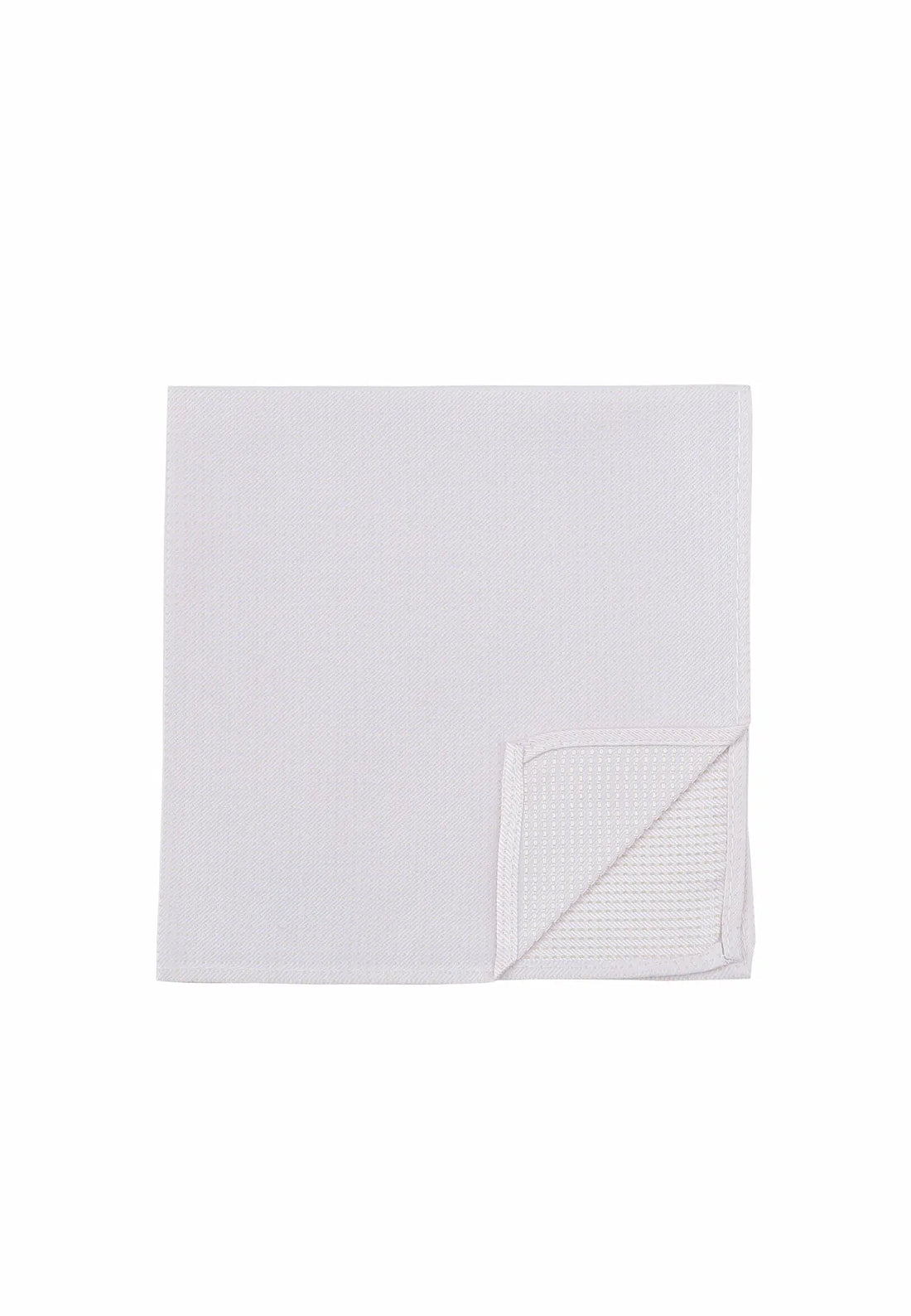 (Weiß) Einstecktuch Herren aus 100% Seide Picoté 28x28cm Detailansicht
