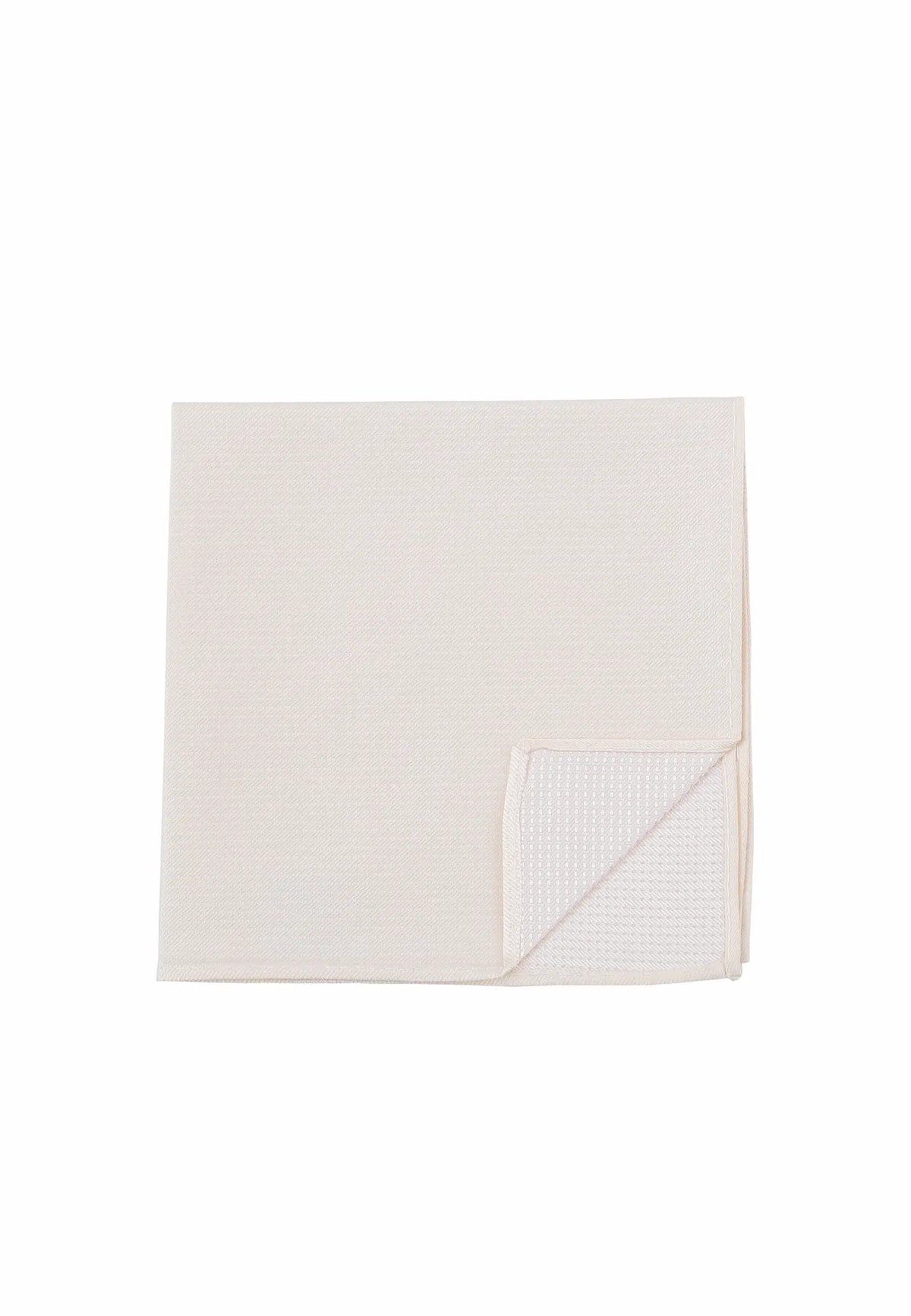 (Champagner) Einstecktuch Herren aus 100% Seide Picoté 28x28cm Detailansicht