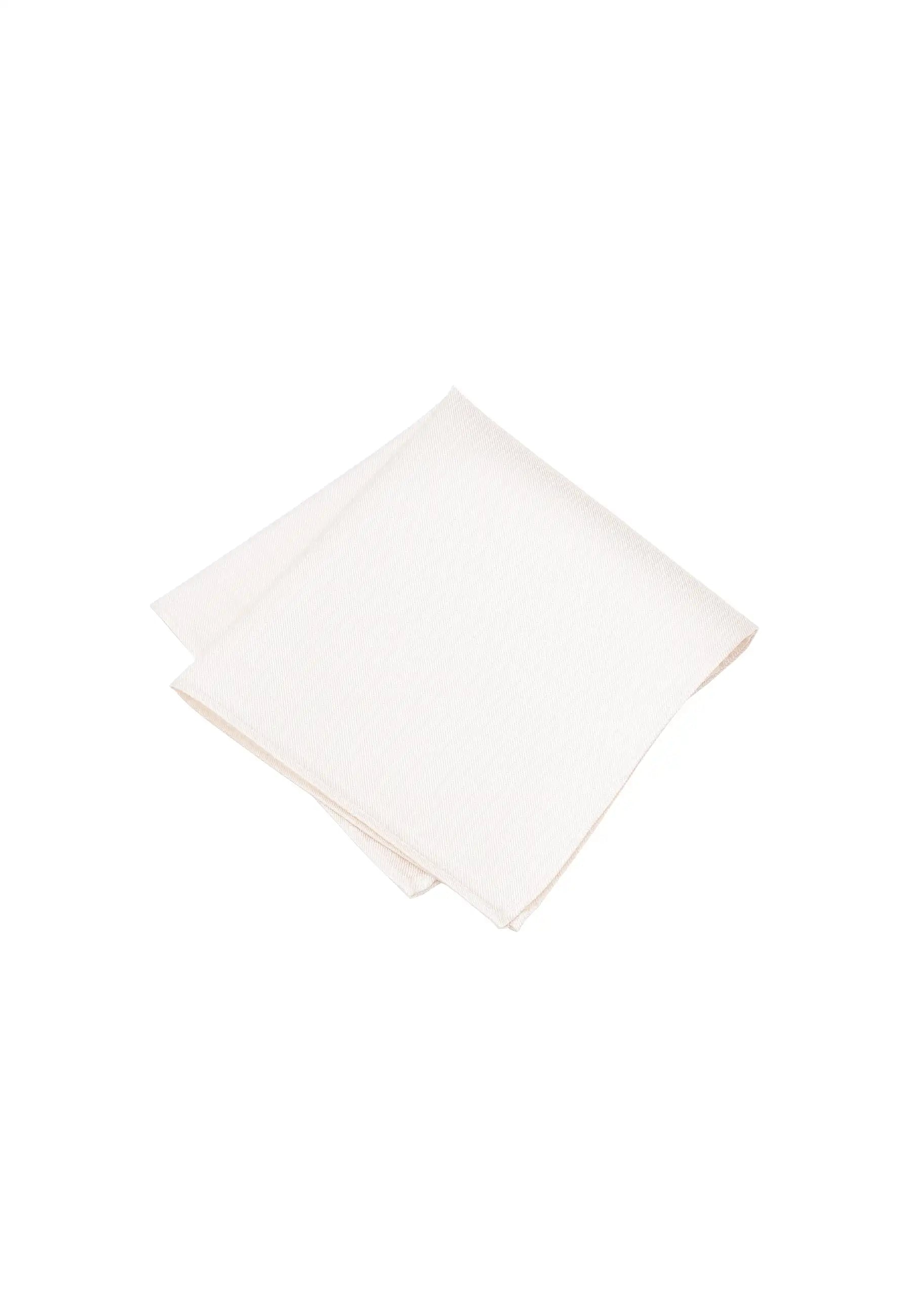 (Champagner) Einstecktuch Herren aus 100% Seide Picoté 28x28cm gefaltet