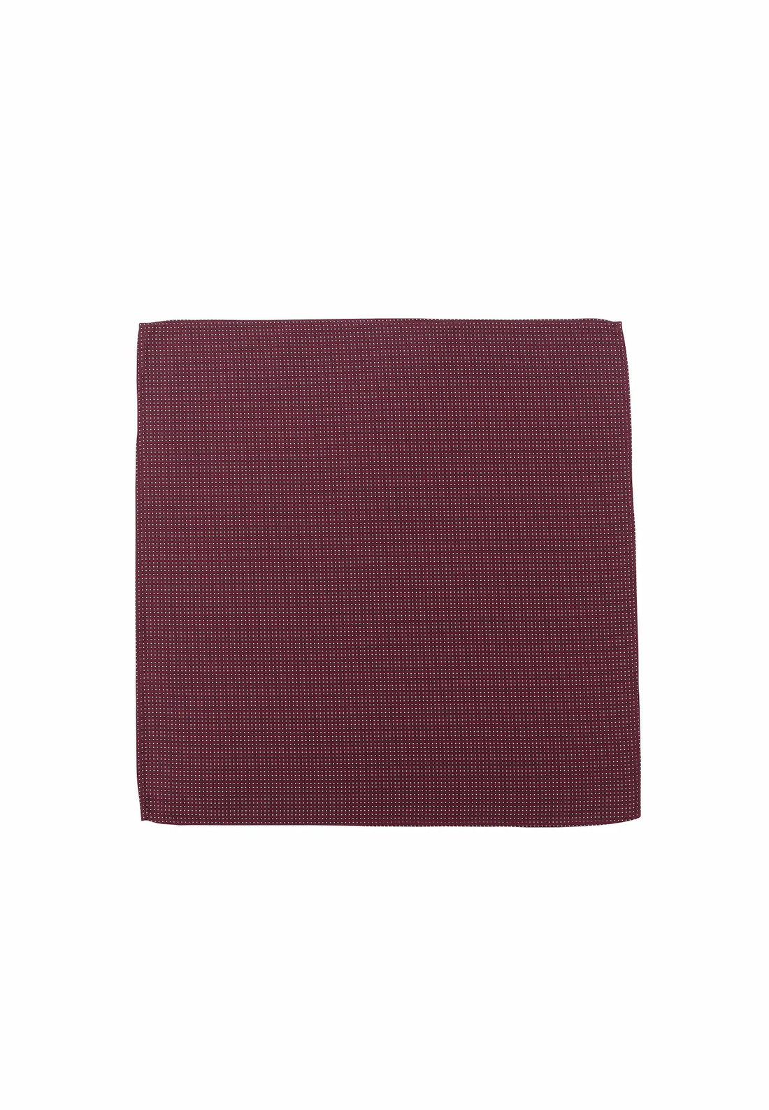 (Weinrot) Einstecktuch Herren aus 100% Seide Picoté 28x28cm flach