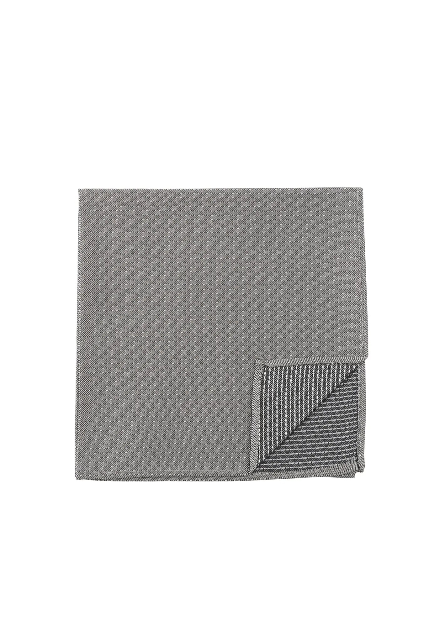 (Hellbeige) Einstecktuch Herren aus 100% Seide Picoté 28x28cm Detailansicht