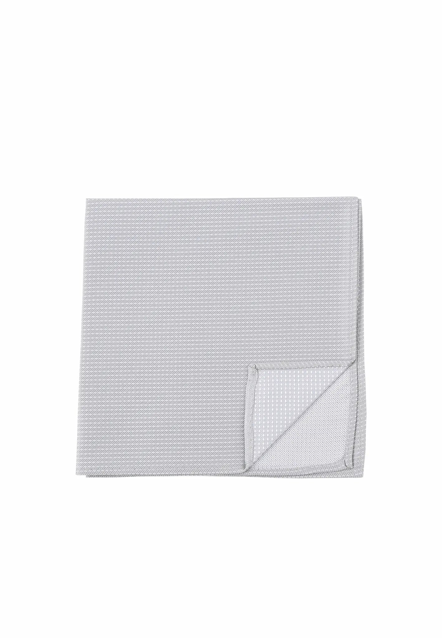 (Hellgrau) Einstecktuch Herren aus 100% Seide Picoté 28x28cm Detailansicht