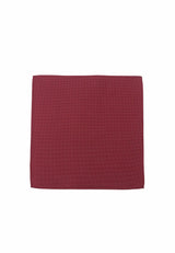 (Bordeaux) Einstecktuch Herren aus 100% Seide Picoté 28x28cm flach