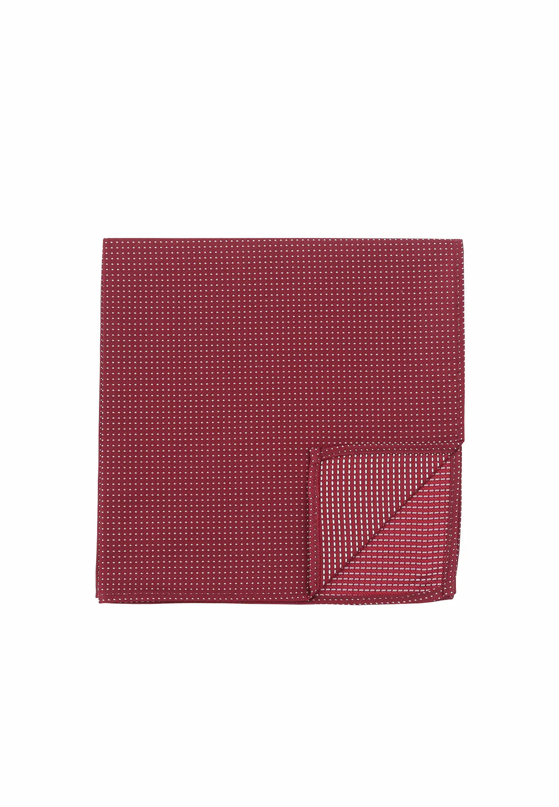 (Bordeaux) Einstecktuch Herren aus 100% Seide Picoté 28x28cm Detailansicht