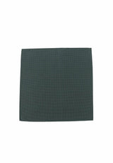 (Dunkelgrün) Einstecktuch Herren aus 100% Seide Picoté 28x28cm flach