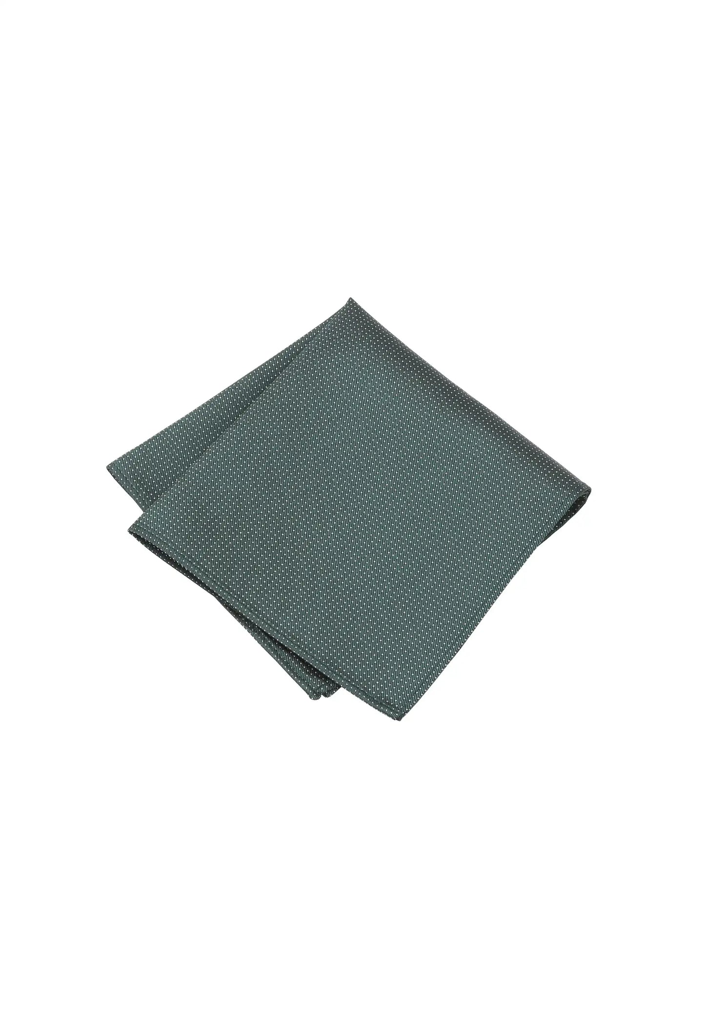 (Dunkelgrün) Einstecktuch Herren aus 100% Seide Picoté 28x28cm gefaltet