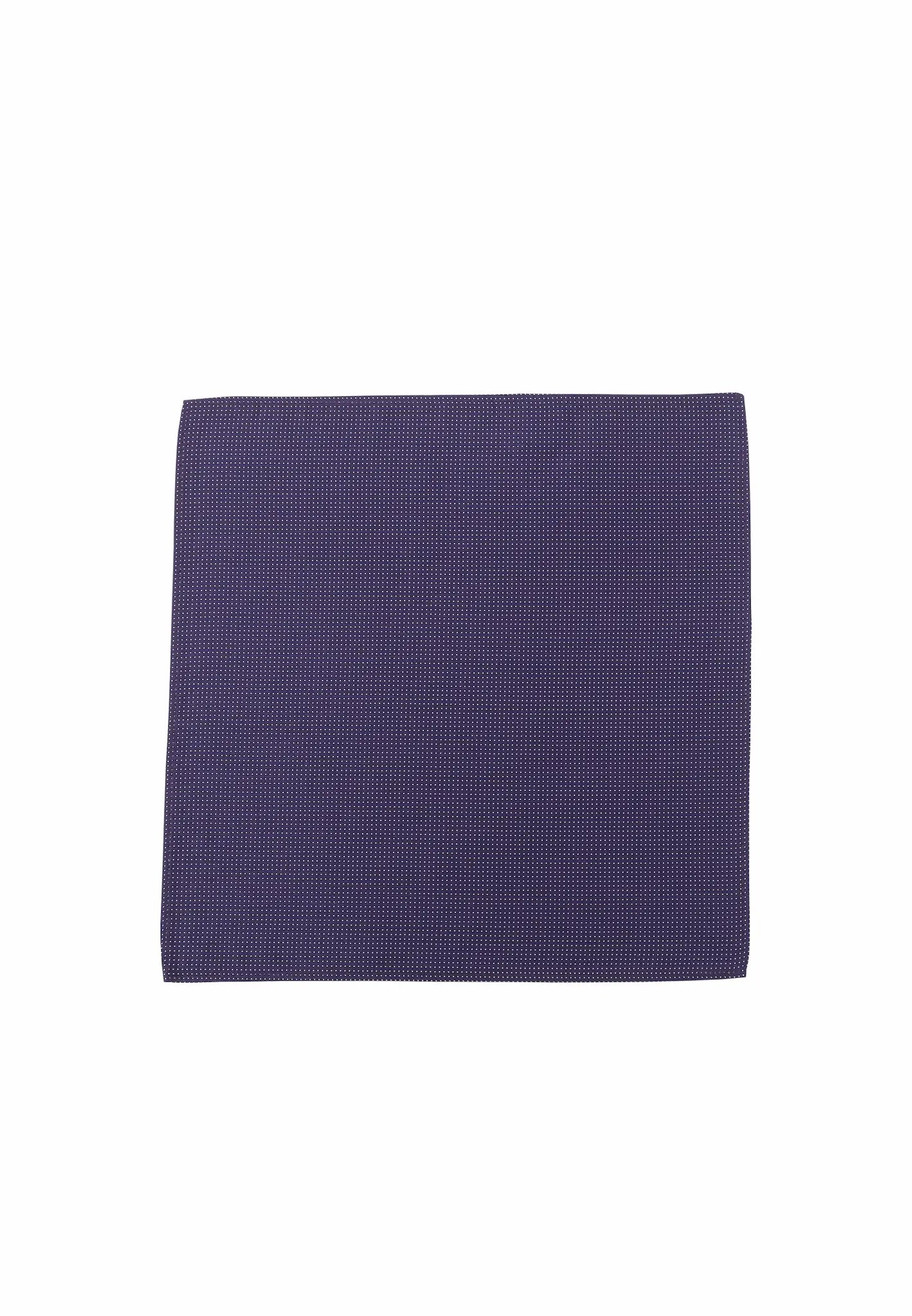 (Dunkellila) Einstecktuch Herren aus 100% Seide Picoté 28x28cm flach
