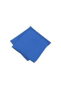 (Blau) Uni Einstecktuch aus Seide gefaltet 28x28cm