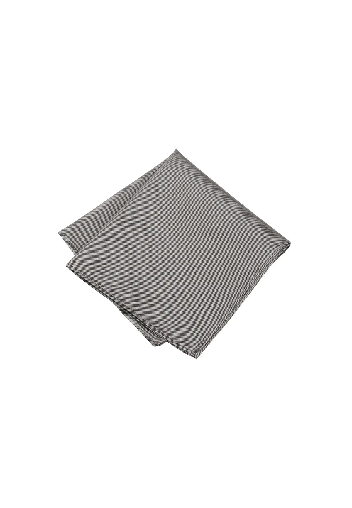 (Hellbeige) Uni Einstecktuch aus Seide gefaltet 28x28cm