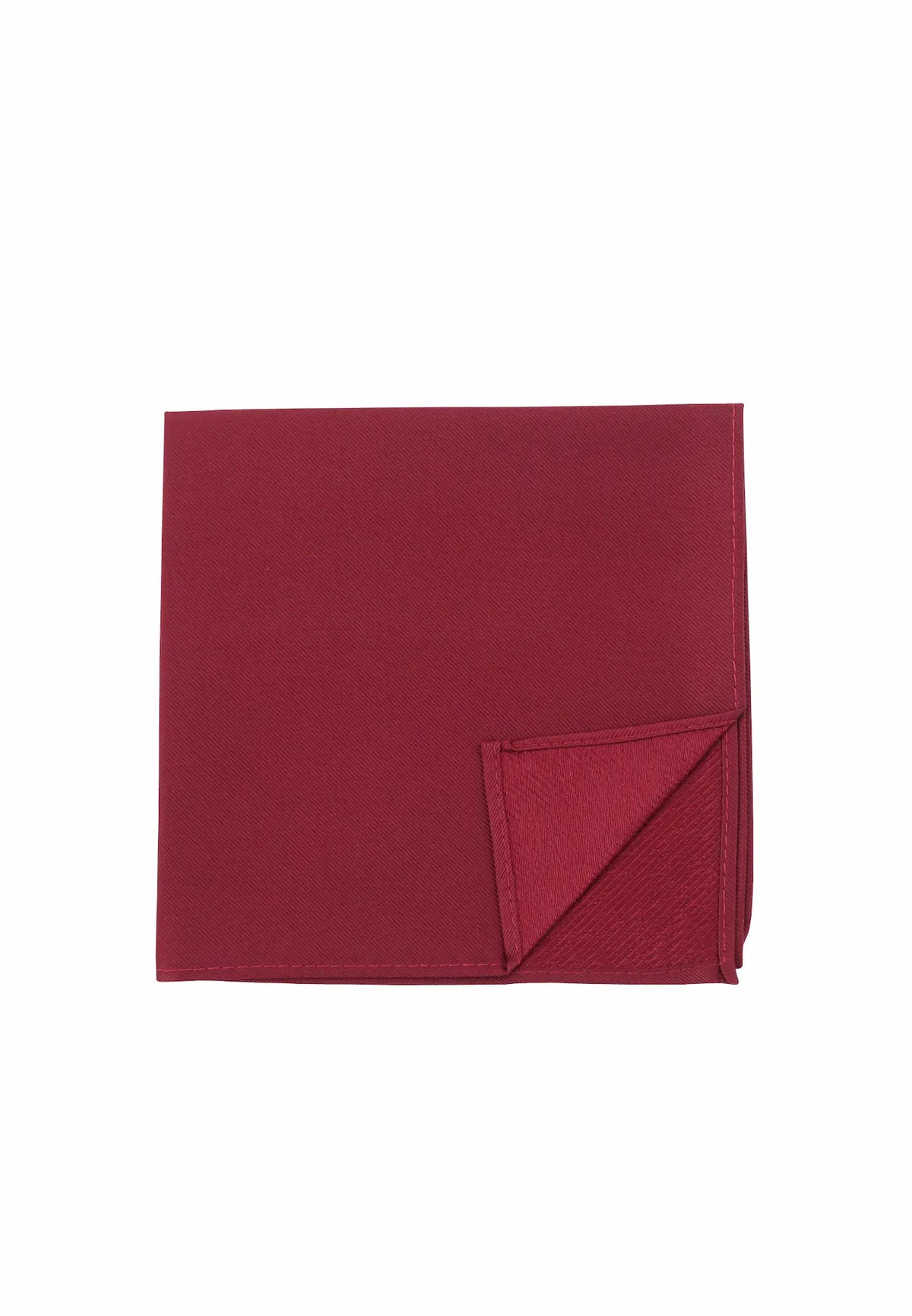 (Bordeaux) Uni Einstecktuch aus Seide gefaltet 28x28cm