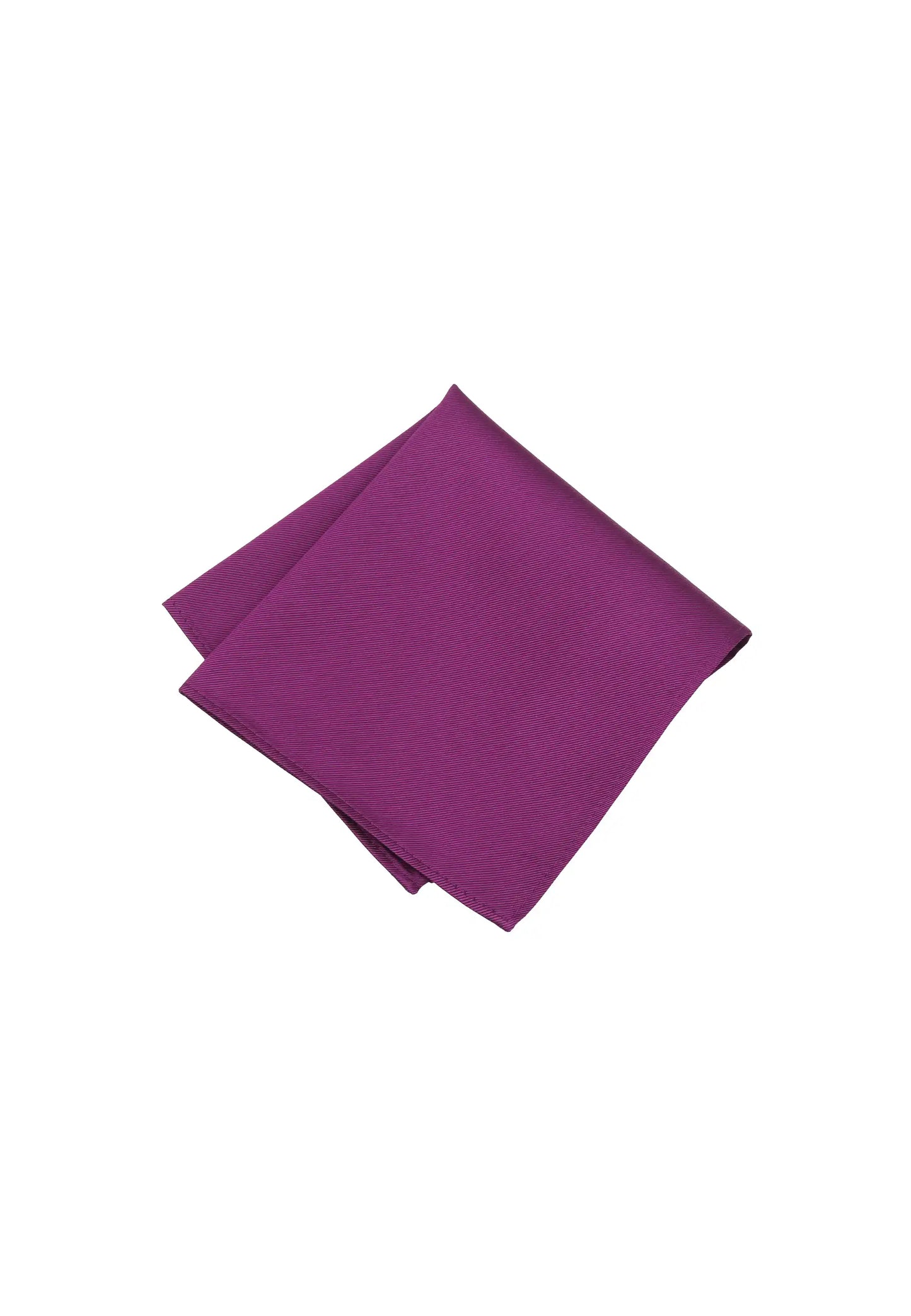 (Lila) Uni Einstecktuch aus Seide gefaltet 28x28cm