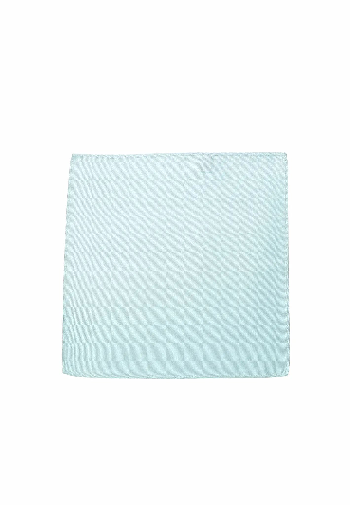 (Mint) Uni Einstecktuch aus Seide in Pastellfarbe, Vorderseite glatt