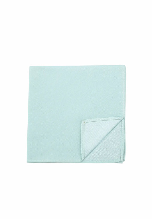 (Mint) Uni Seiden-Einstecktuch 28x28cm in Pastellfarbe, Vorderseite mit Ecke