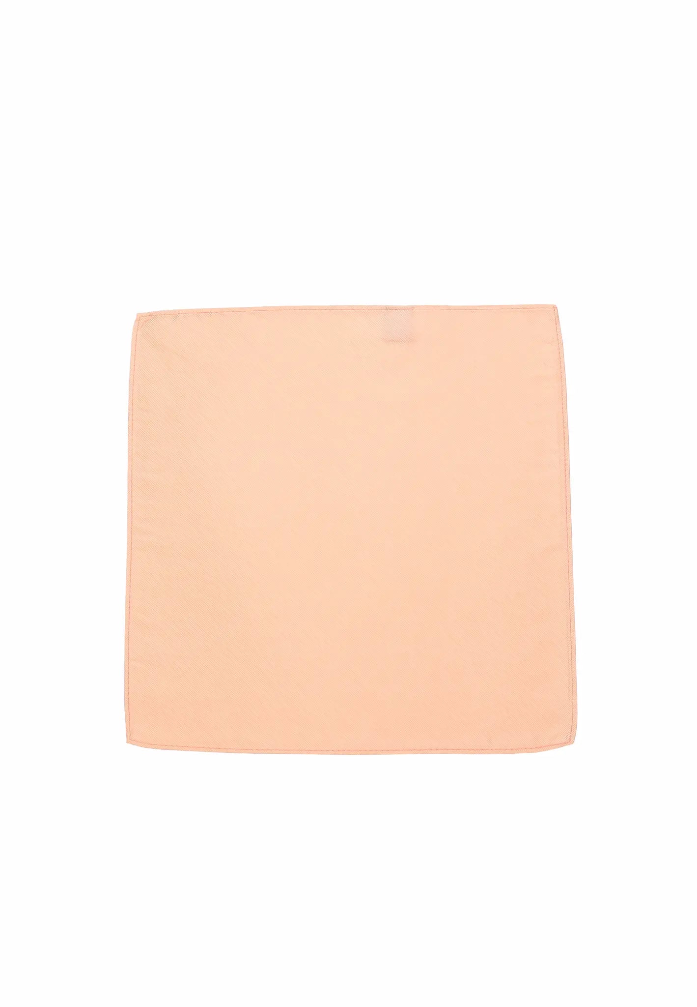 (Apricot) Uni Einstecktuch aus 100% Seide in Pastellfarbe, Vorderseite glatt