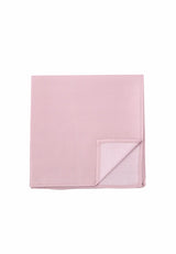 (Rosa) Uni Einstecktuch aus 100% Seide in Pastellfarbe, Vorderseite glatt