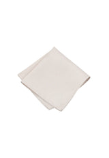 (Beige) Seiden-Einstecktuch mit feinem Kachelmuster, gefaltet, 28x28 cm