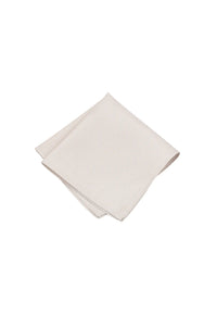 (Beige) Seiden-Einstecktuch mit feinem Kachelmuster, gefaltet, 28x28 cm