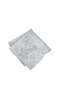 (Grün) Einstecktuch Hochzeit Paisley Seide – diagonal gefaltet