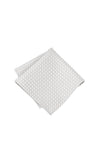(Beige) Einstecktuch Hochzeit Kreise Seide – diagonal gefaltet