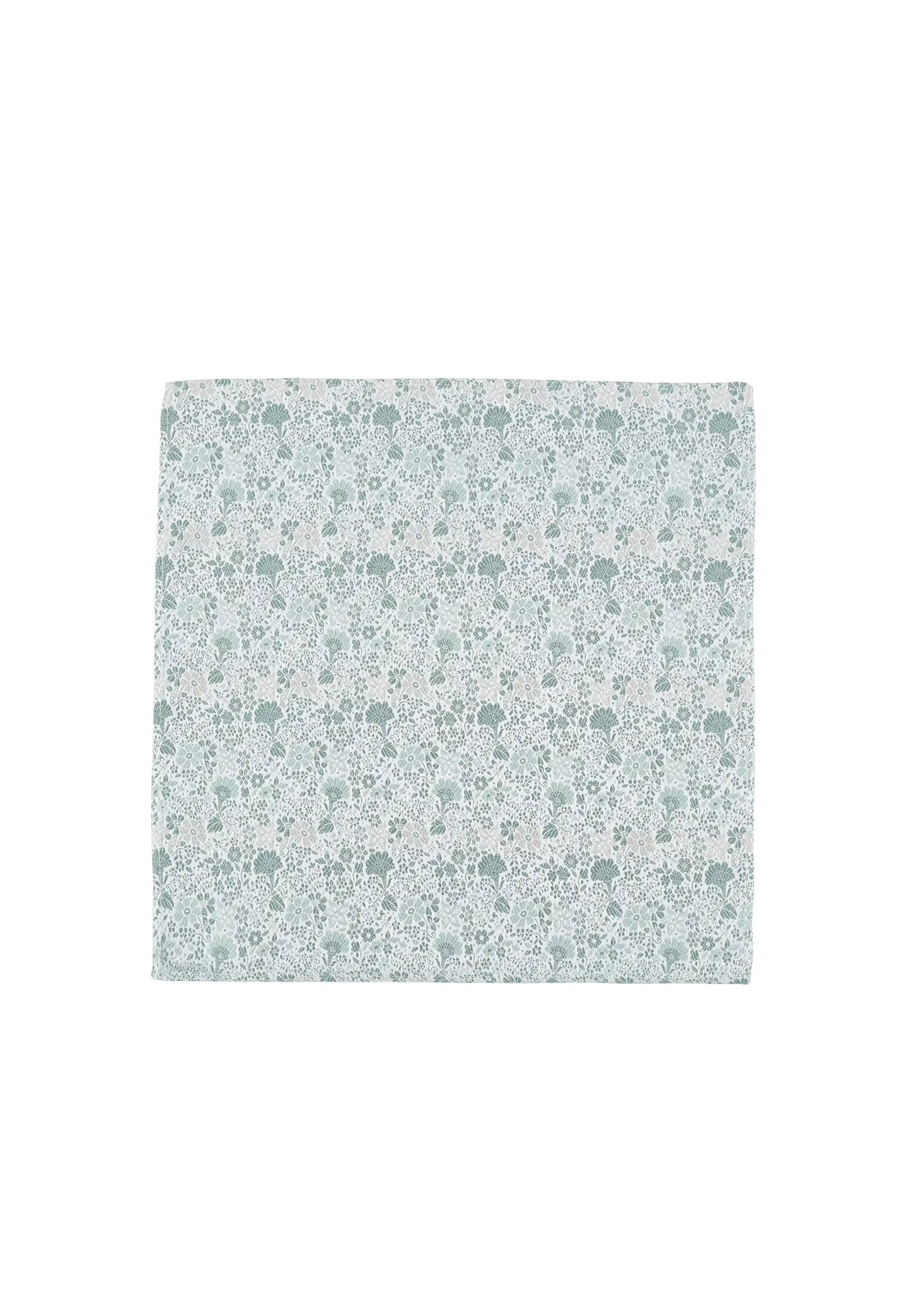(Mint) Einstecktuch Hochzeit Floral – Frontalansicht flach ausgelegt