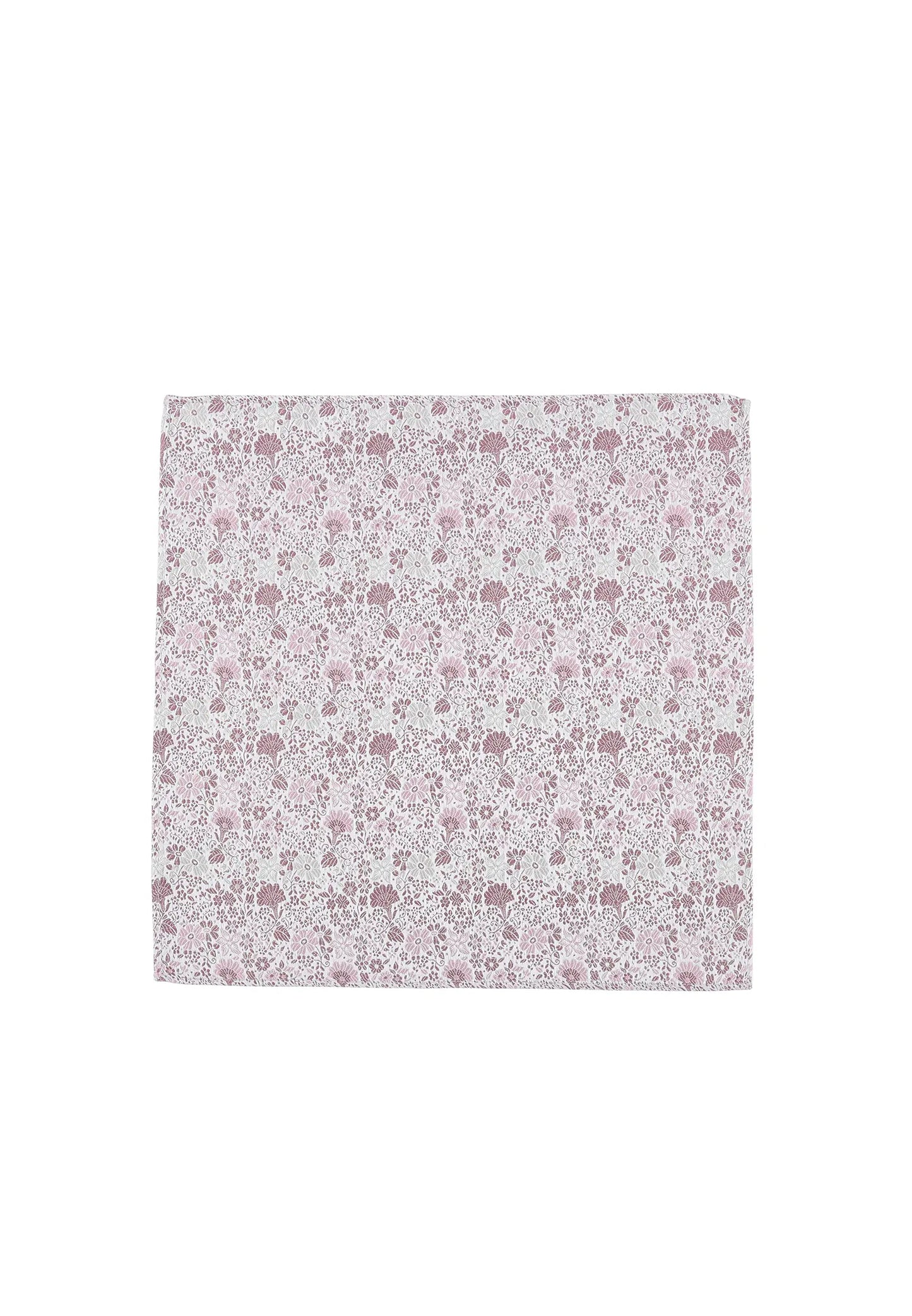 (Rosa) Einstecktuch Hochzeit Floral – Frontalansicht flach ausgelegt
