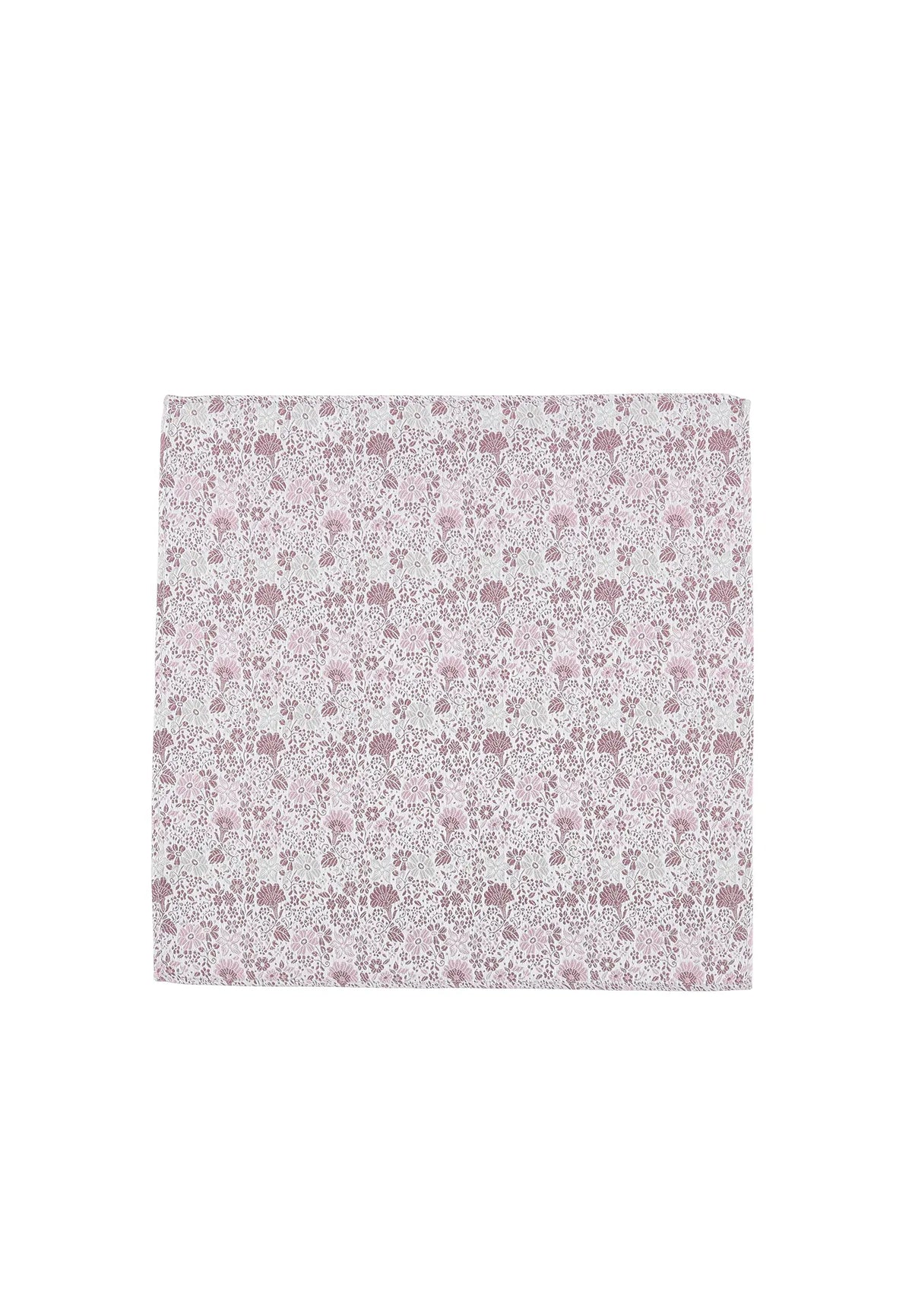 (Rosa) Einstecktuch Hochzeit Floral – Frontalansicht flach ausgelegt
