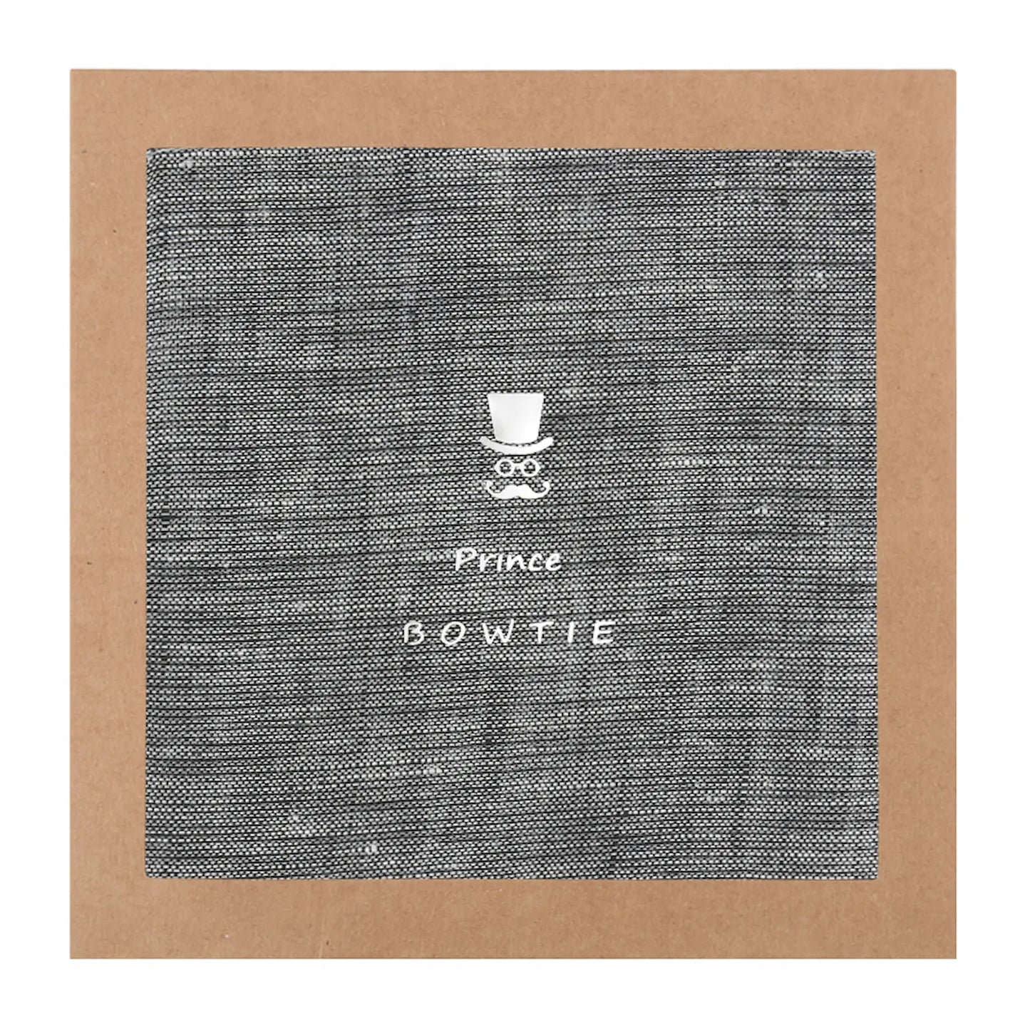 (Grau) Leinen-Einstecktuch in Geschenkverpackung – Prince Bowtie