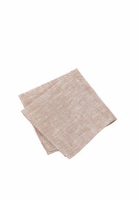 (Beige) Einstecktuch Herren Leinen – Pochette gefaltet