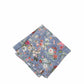 (Blau) Einstecktuch Herren Blumenmuster Seide – Pochette gefaltet